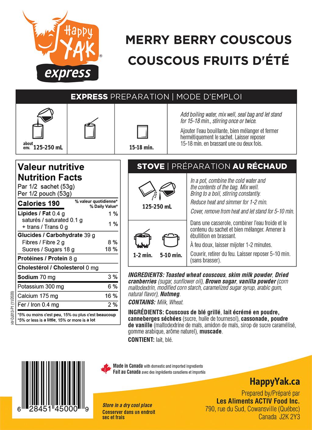 Product gallery image number 3 for product Merry Berry Couscous