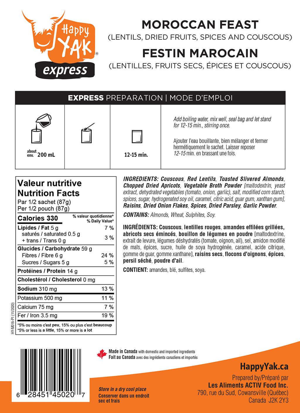 Product gallery image number 3 for product Moroccan Couscous and Lentils