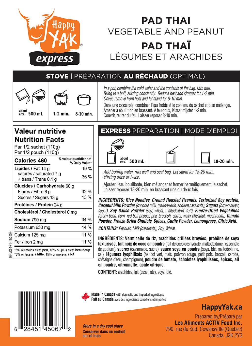 Product gallery image number 4 for product Vegetable and Peanut Pad Thaï