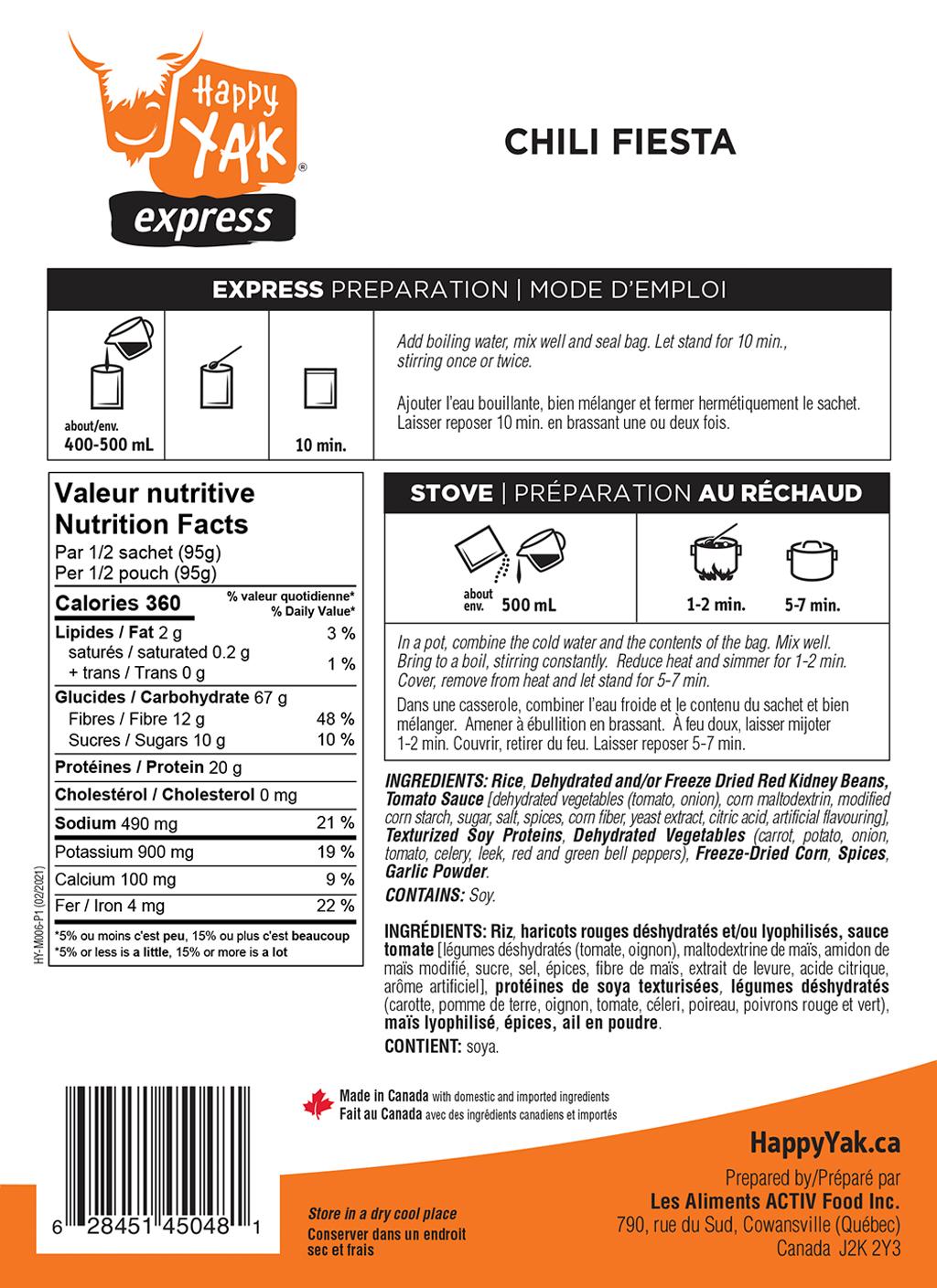 Numéro de l'image de la galerie de produits 3 pour le produit Chili végétarien