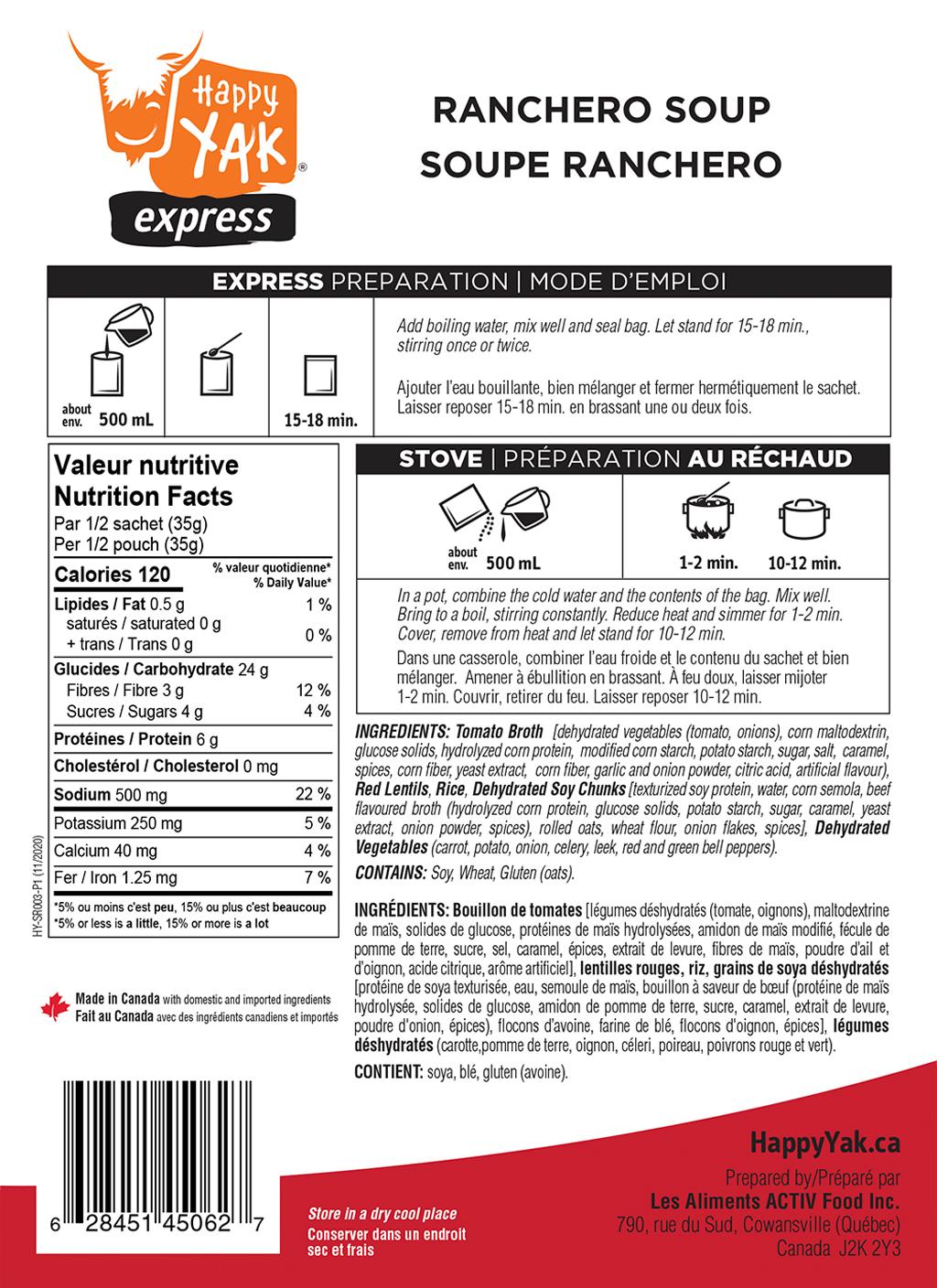 Numéro de l'image de la galerie de produits 3 pour le produit Soupe Ranchero