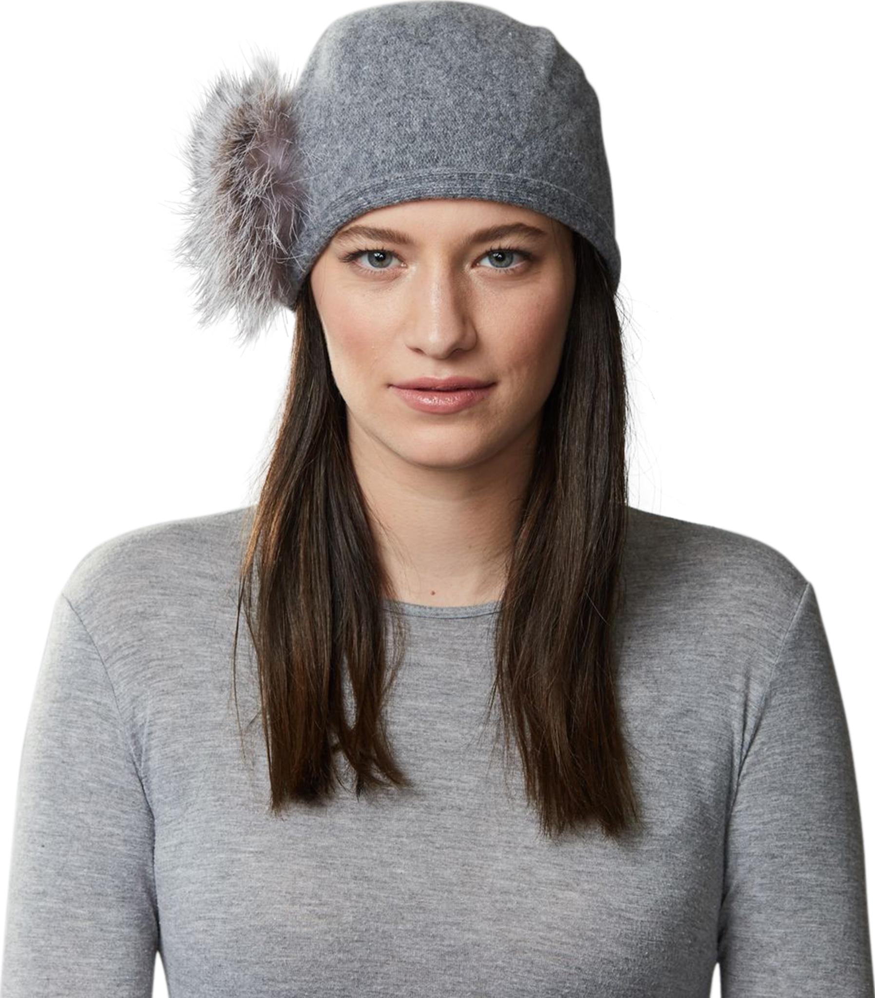 Numéro de l'image de la galerie de produits 2 pour le produit Tuque d'hiver avec pompon latéral recyclé Cici Ormos - Femme