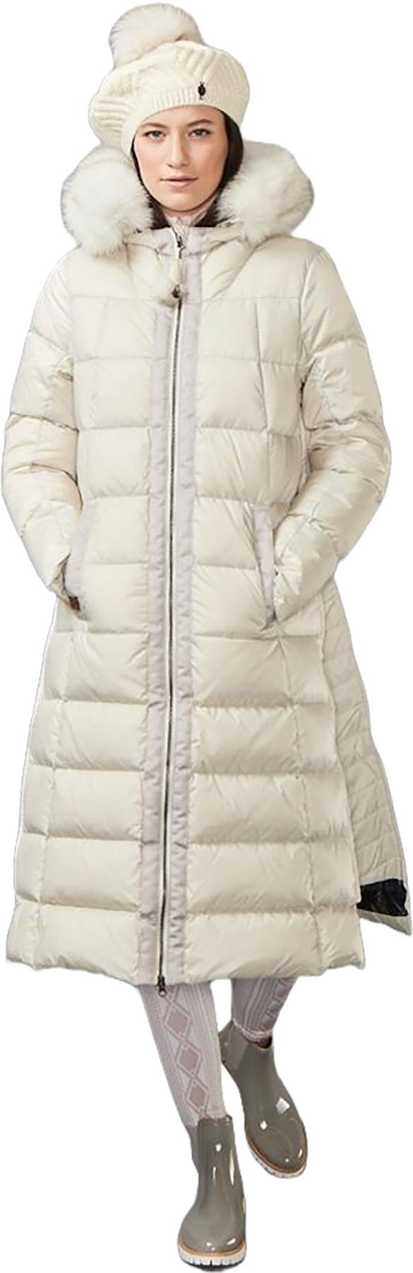 Product gallery image number 2 for product Long A-Line Down Coat With Upcycled Fur - Women's