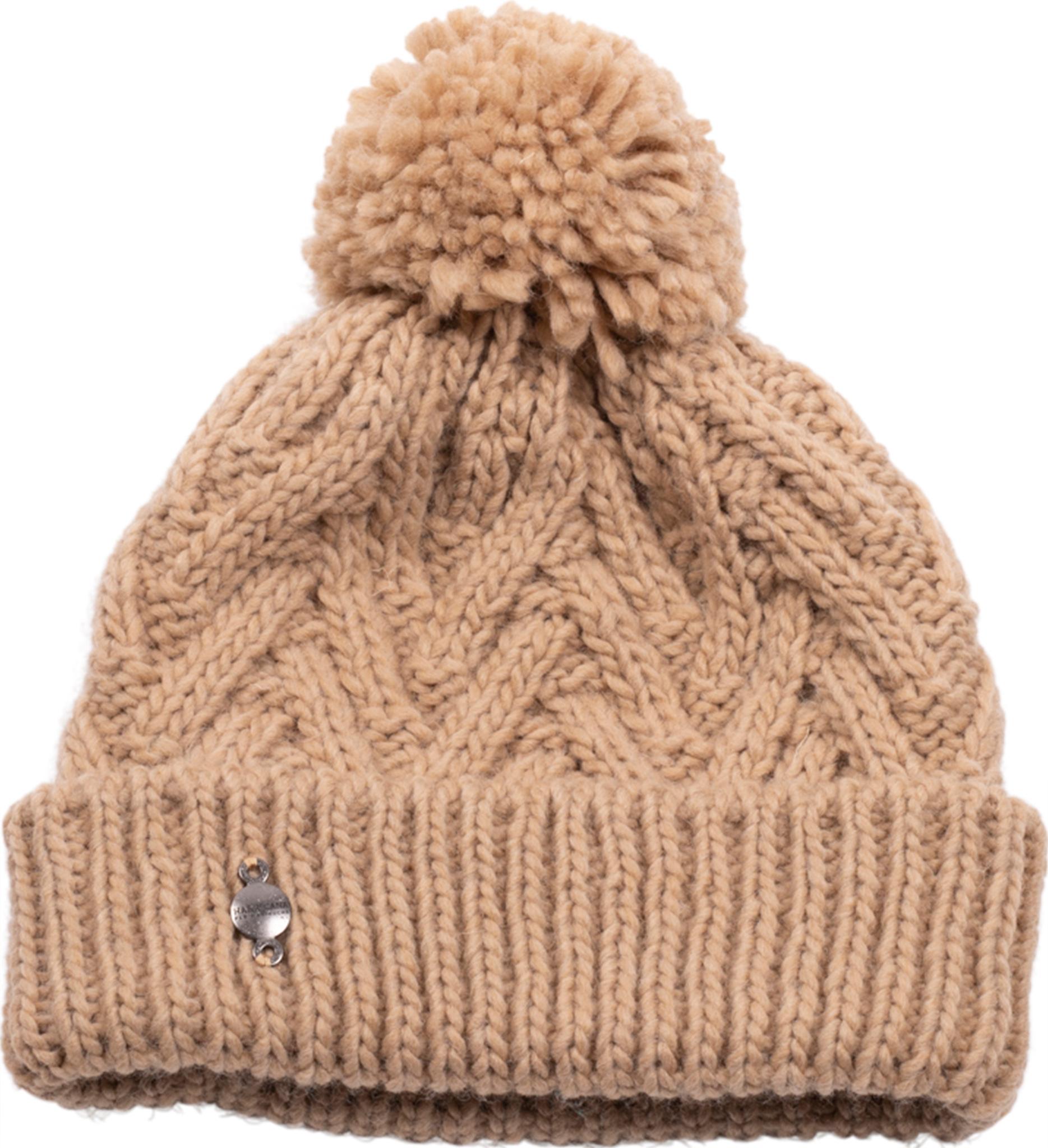 Numéro de l'image de la galerie de produits 1 pour le produit Tuque à grosses mailles en chevron avec pompon en laine - Femme