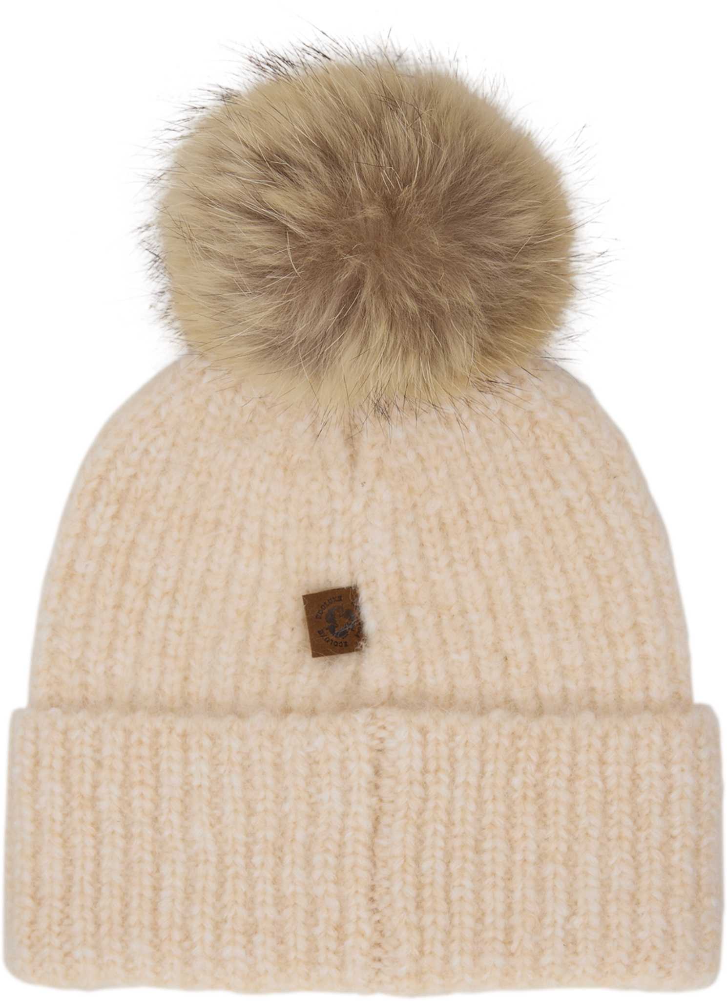 Image de produit pour Tuque en tricot moelleux avec pompon en fourrure recyclée Briny P PL - Unisexe