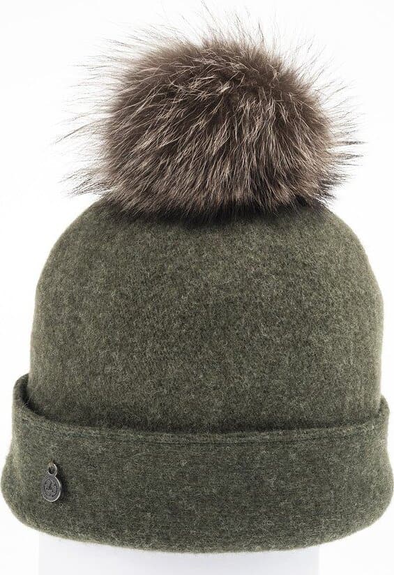 Product image for Odette Ormos Beanie With Upcycled Fur Pom - Women's