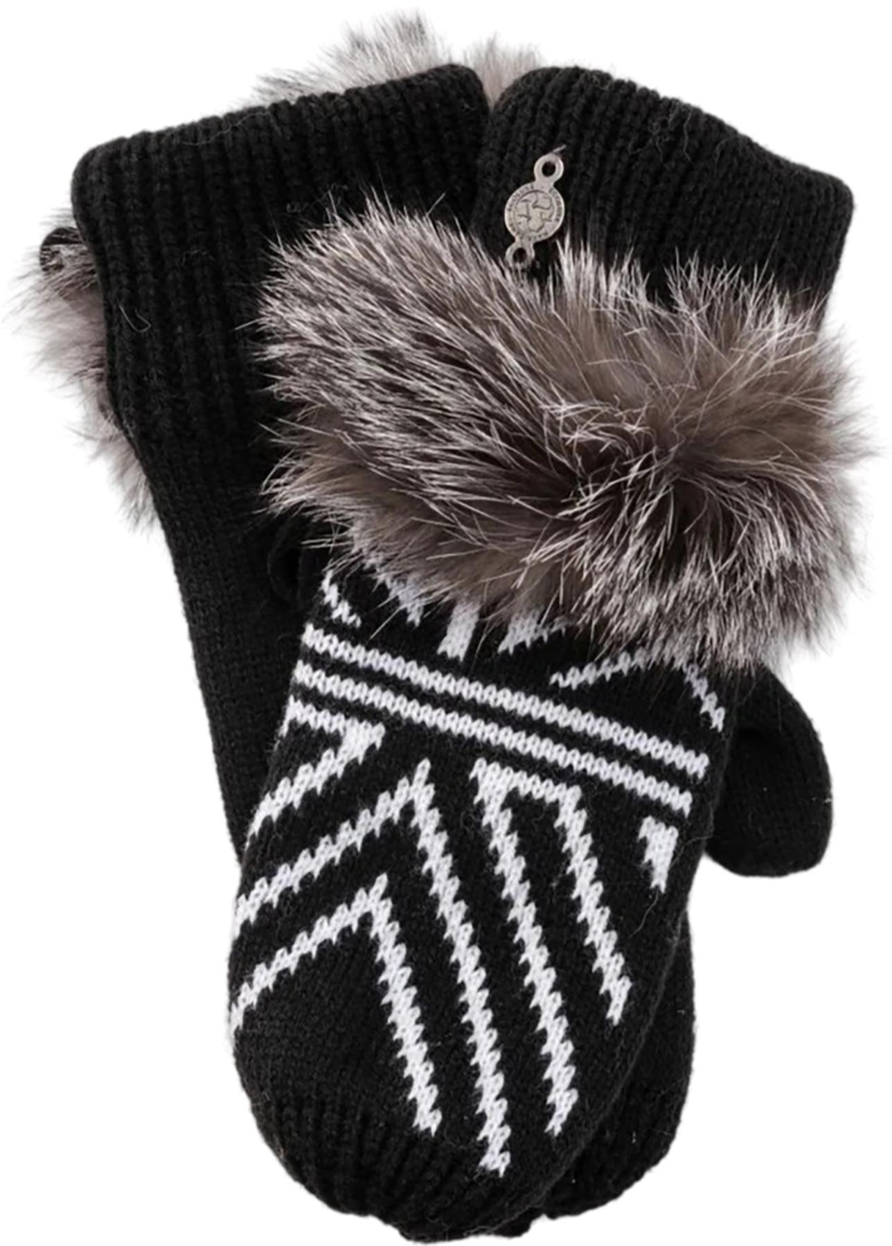 Product gallery image number 1 for product Mya Jacquard Mittens with Upcycled Fur - Women's