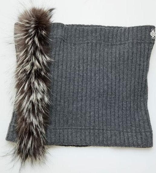 Numéro de l'image de la galerie de produits 1 pour le produit Tube en Cachemire Recyclé avec Fourrure