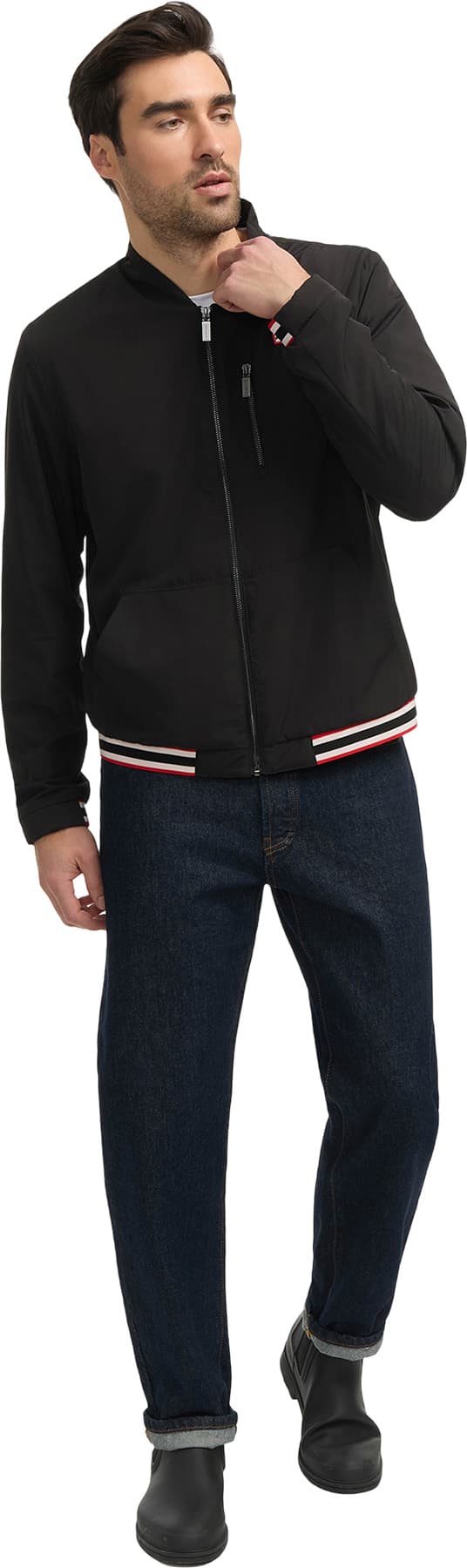 Product gallery image number 4 for product Moorgate Elastic Details Bomber Jacket - Men's 