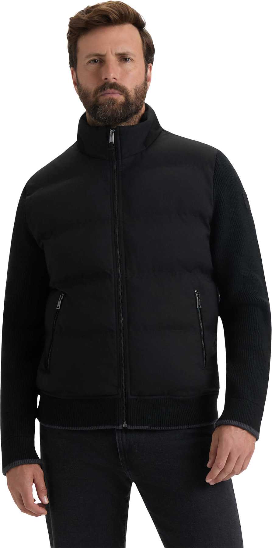 Product image for Grafton Quilted Jacket with Sweater Knit Sleeves - Men's
