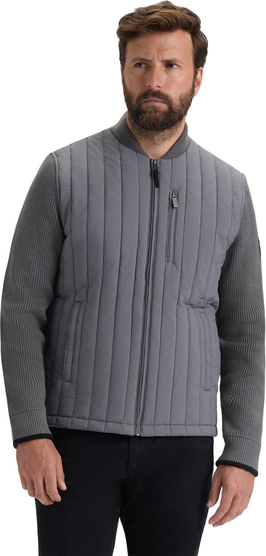 Product image for Kindale Vertical Quilt Jacket with Sweater Knit Sleeves - Men's