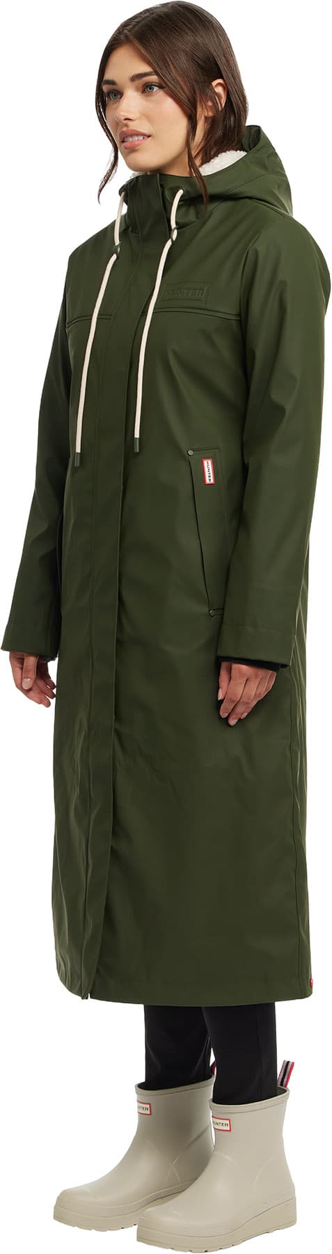 Product gallery image number 4 for product Manteau de pluie long matelassé et caoutchouté Sammy - Femme