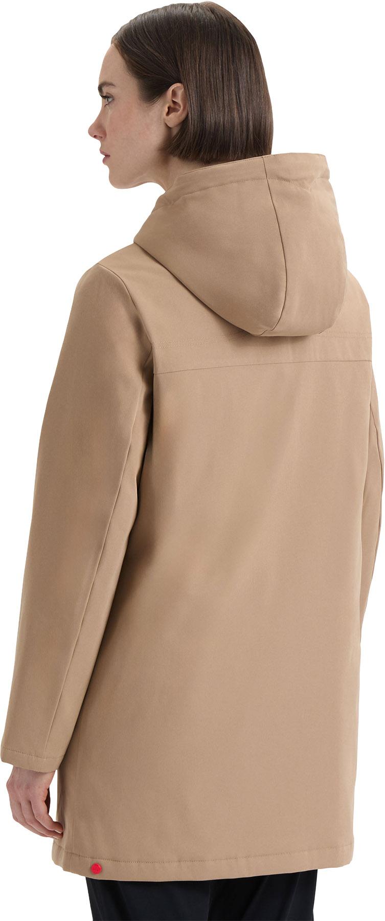 Product gallery image number 7 for product Veste imperméable mi-longue à capuche en toile Billie - Femme