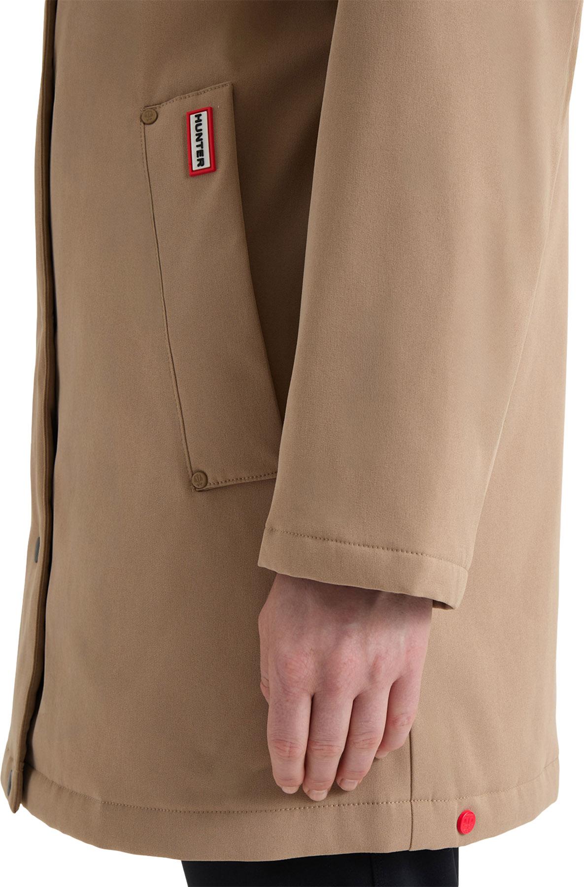 Product gallery image number 3 for product Veste imperméable mi-longue à capuche en toile Billie - Femme