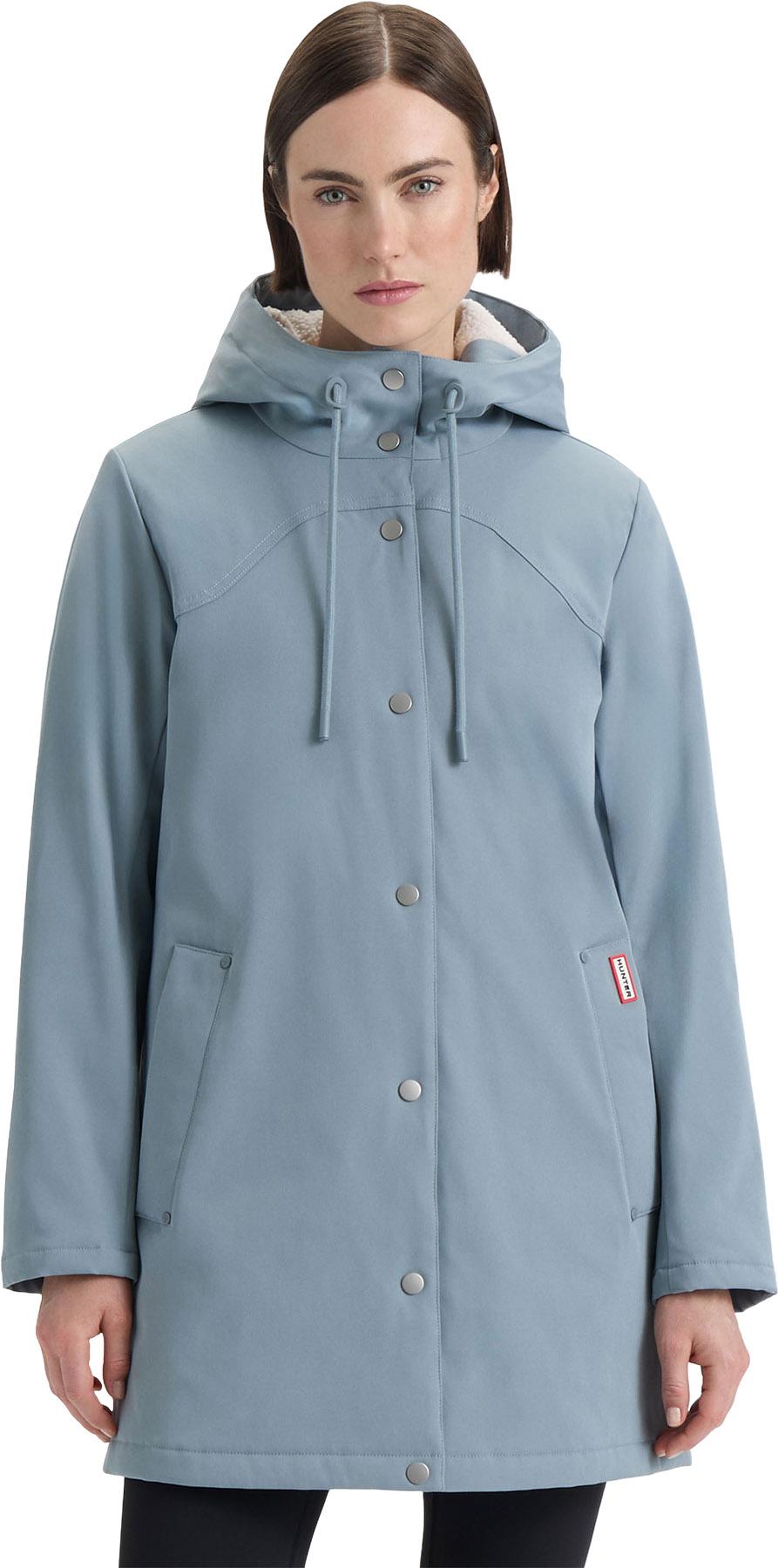 Image de produit pour Veste imperméable mi-longue à capuche en toile Billie - Femme