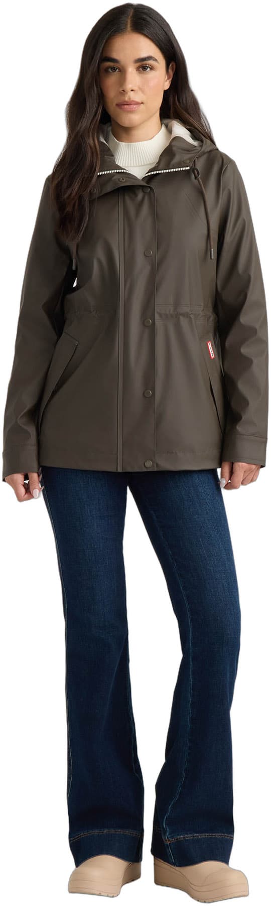 Product gallery image number 2 for product Abbey Short Rubberized Rain Jacket - Women's