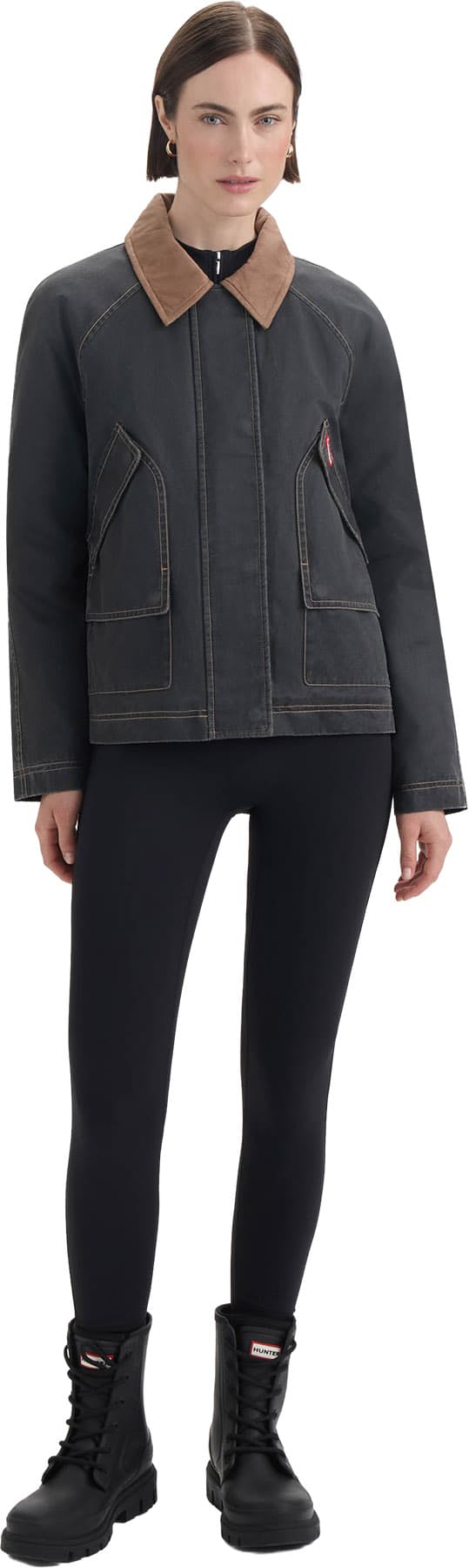 Product gallery image number 4 for product Bex Washed Wax Hunting Jacket with Suede Collar - Women's