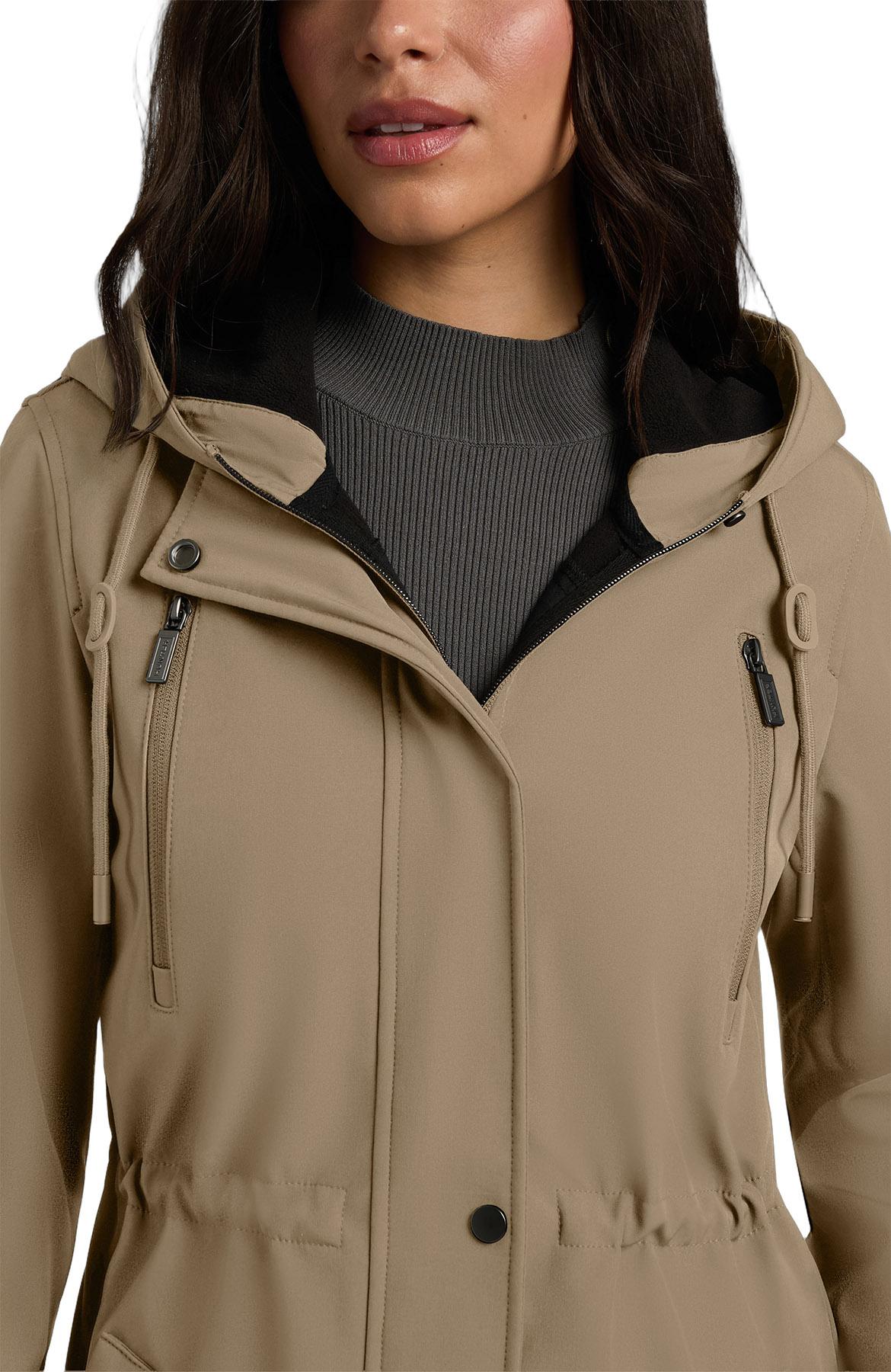 Numéro de l'image de la galerie de produits 4 pour le produit Manteau à capuchon fantaisie à coquille souple Monica - Femme