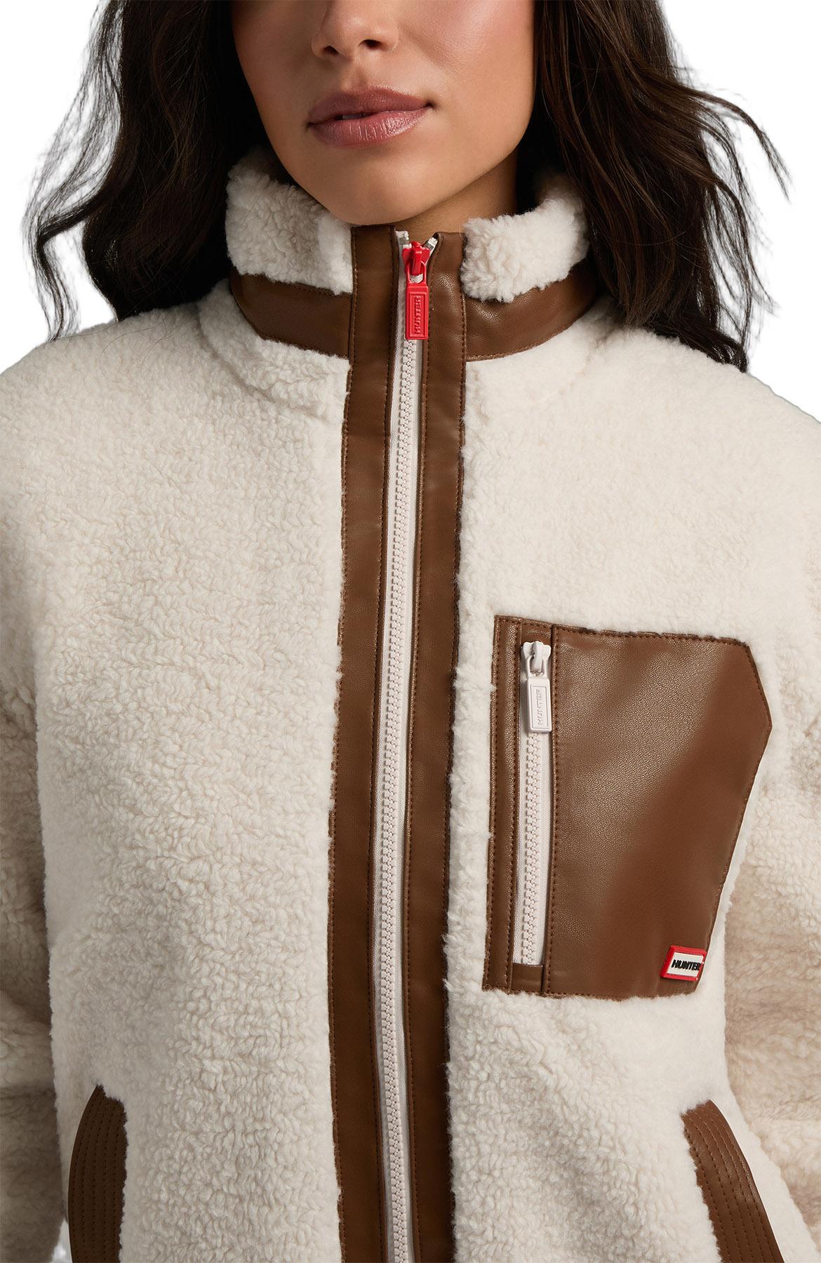 Product gallery image number 3 for product Emma Sherpa Color Block Mixed Media Jacket - Women's