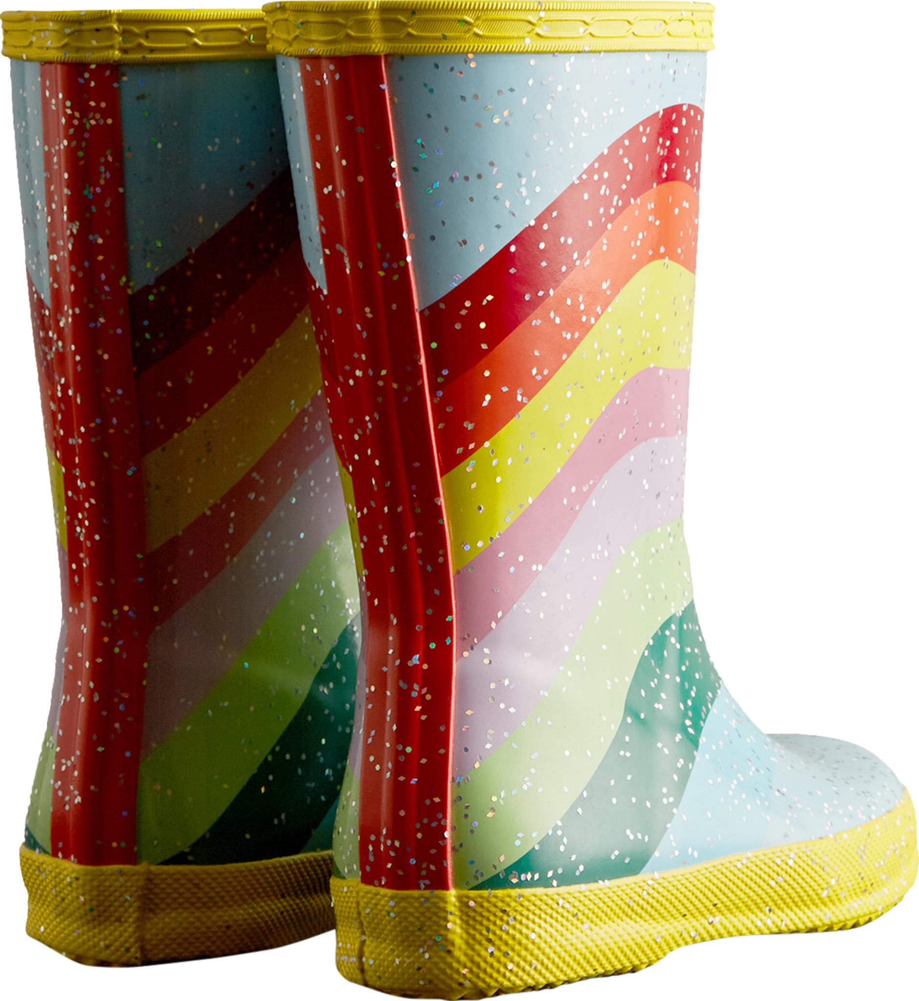 Product gallery image number 3 for product Glitter Rainbow Sky Rain Boots - Kids