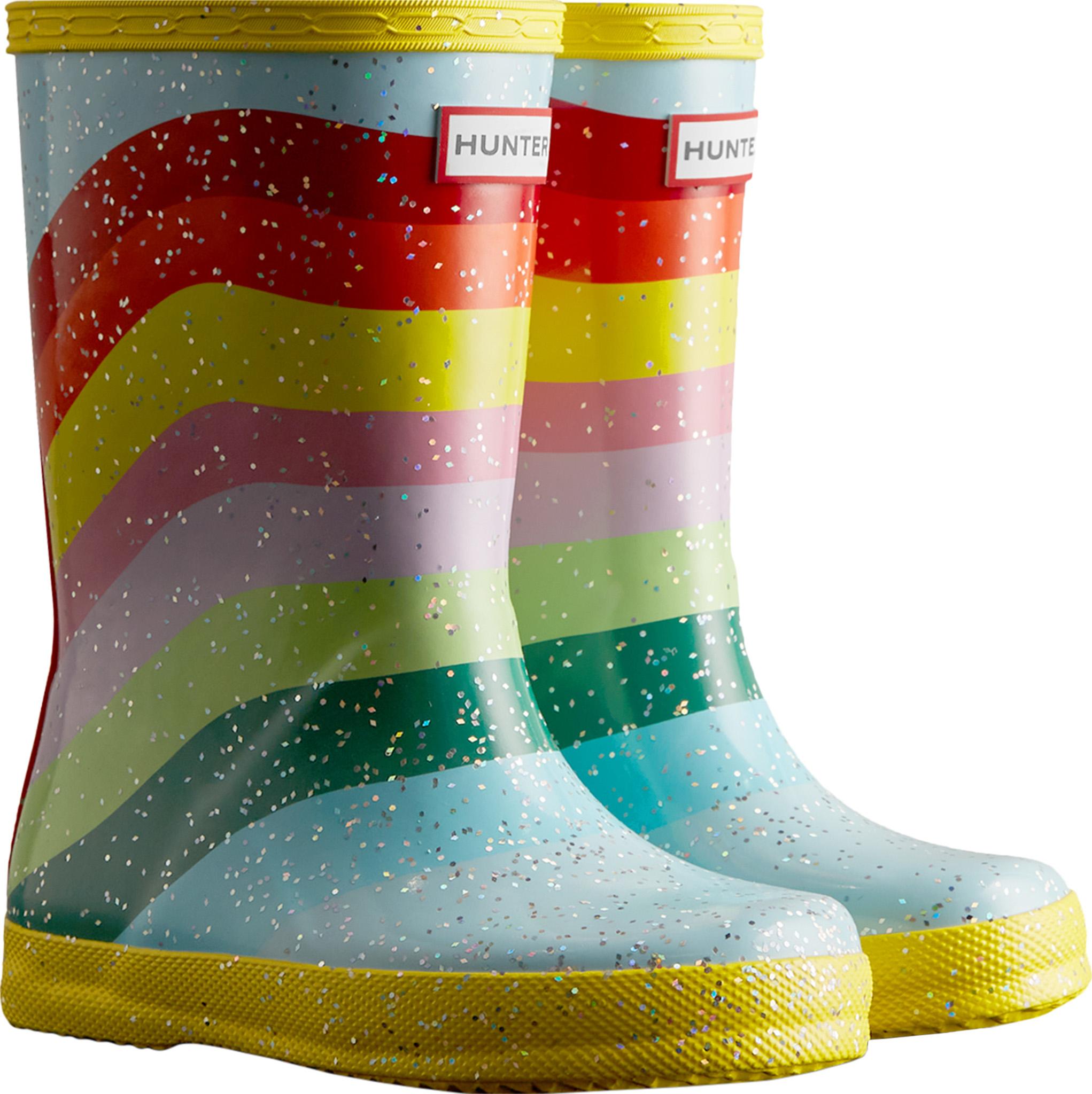 Product gallery image number 2 for product Glitter Rainbow Sky Rain Boots - Kids