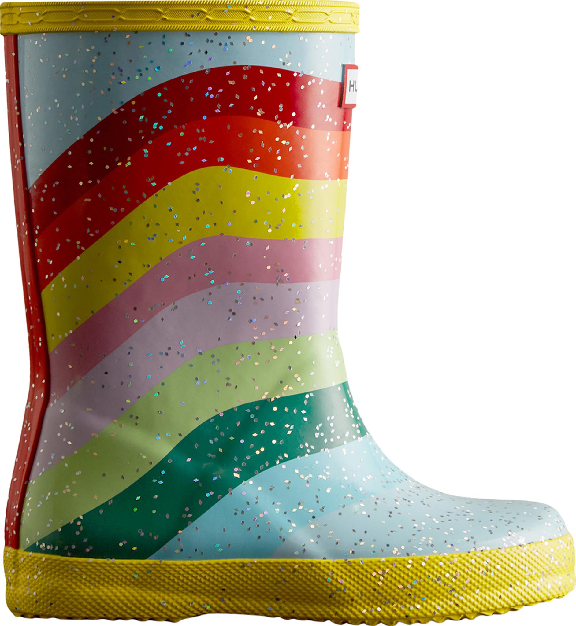 Product gallery image number 1 for product Glitter Rainbow Sky Rain Boots - Kids