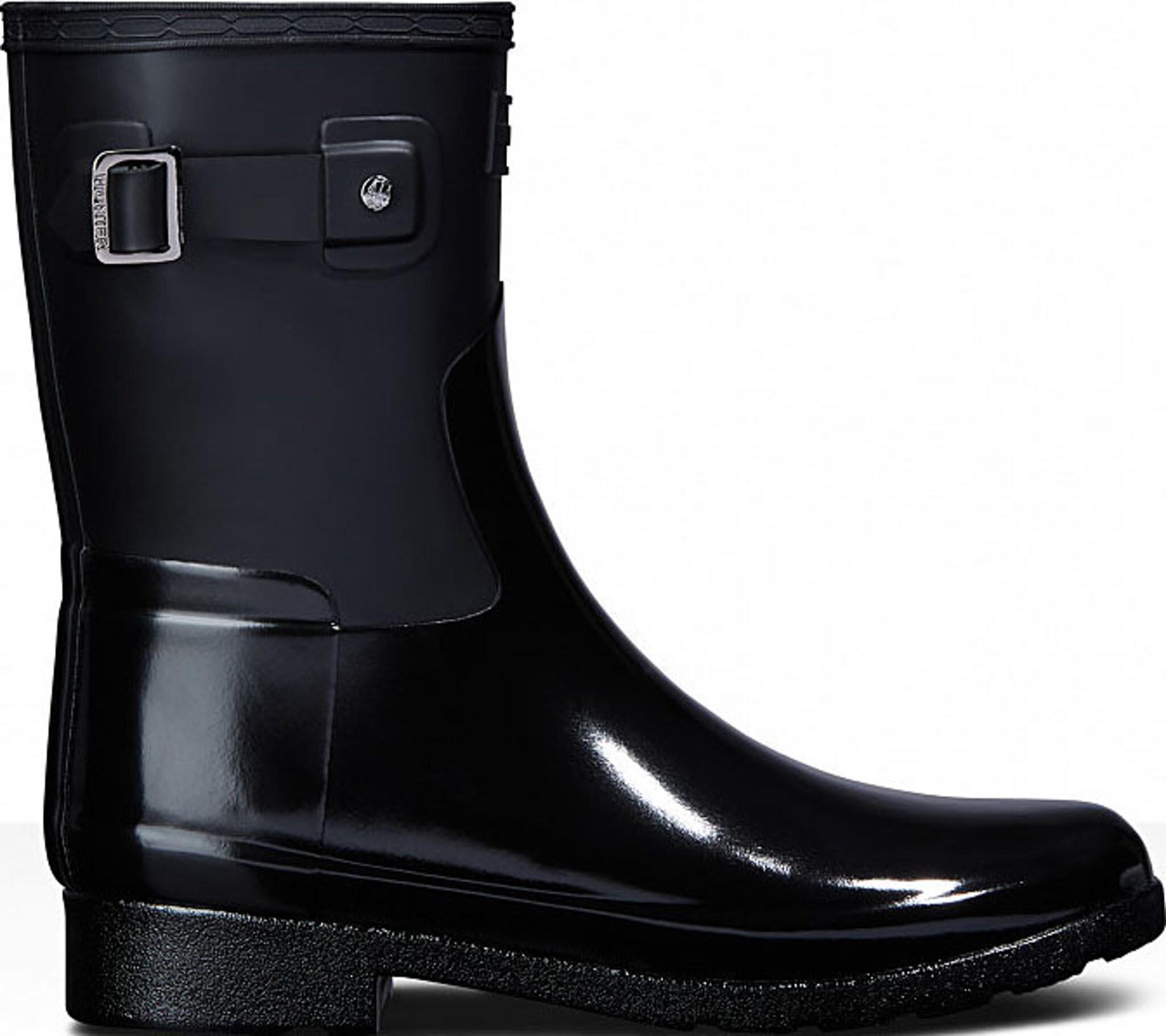 Product gallery image number 1 for product Refined Slim Fit Short Gloss Duo Rain Boots - Women's