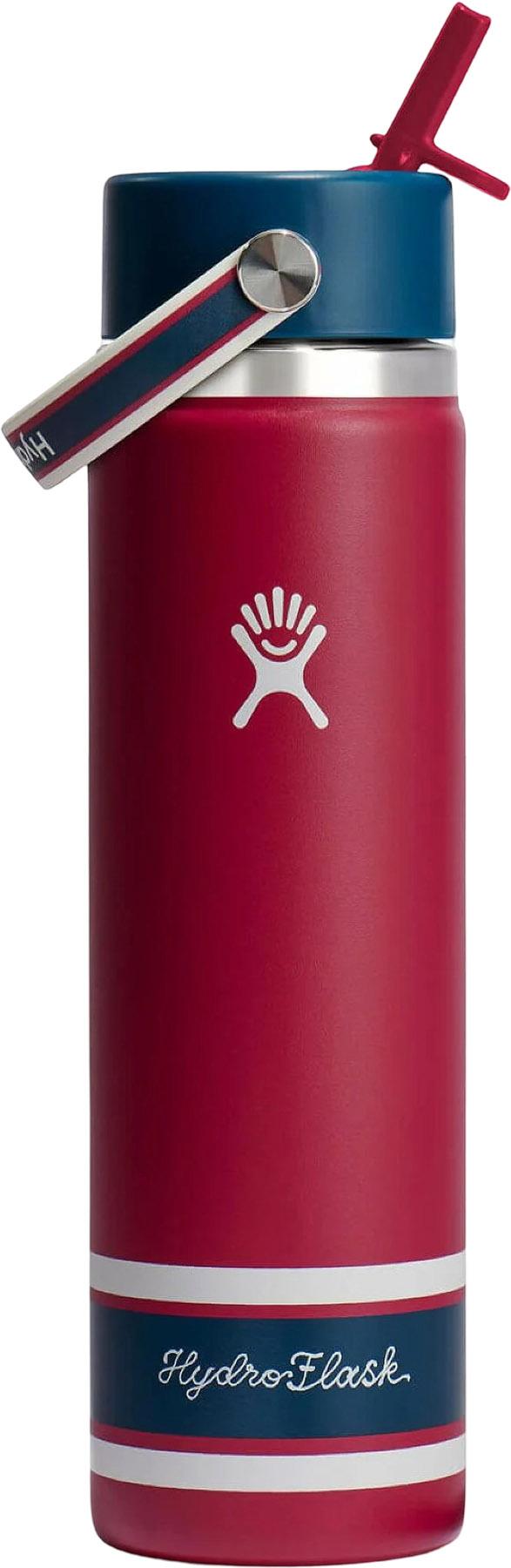 Product gallery image number 2 for product Wide Mouth Insulated Water Bottle with Flex Straw Cap 710ml
