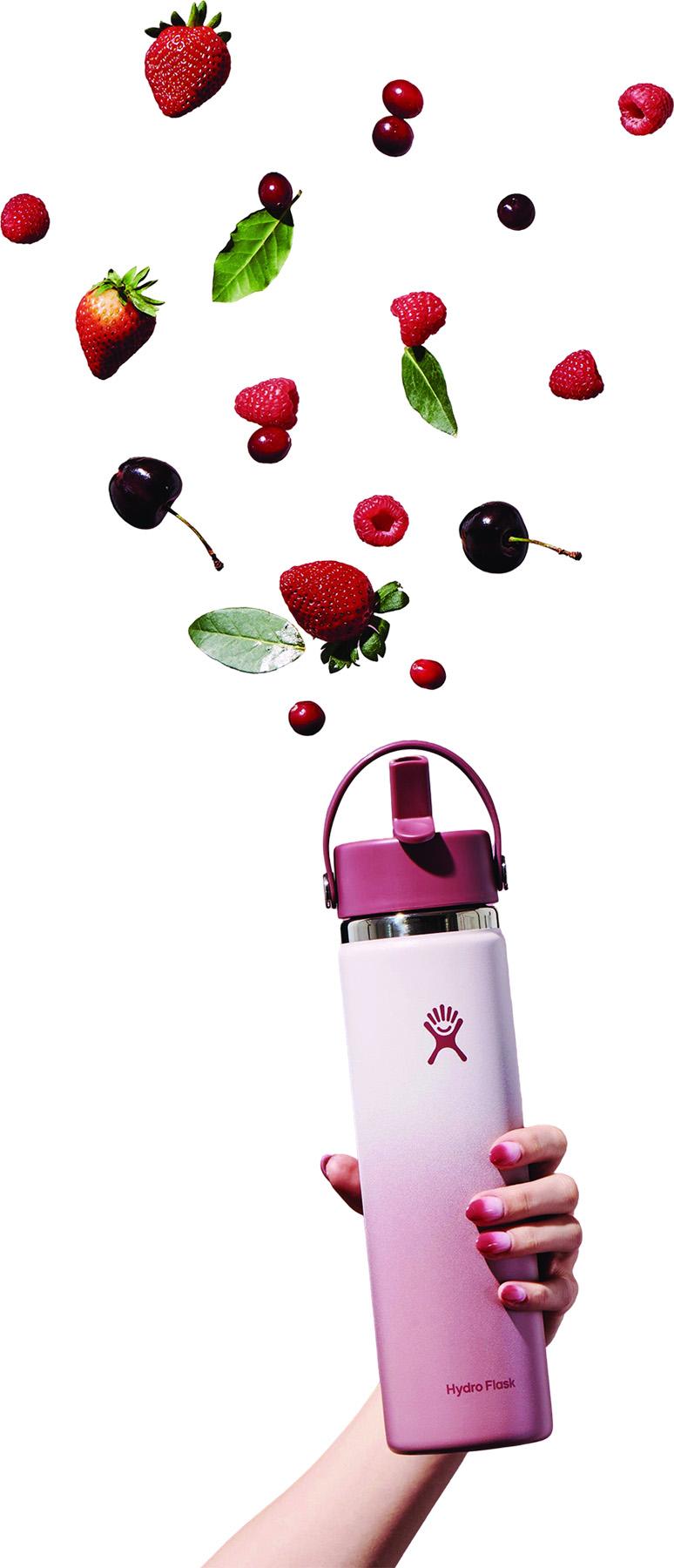 Product gallery image number 3 for product Wide Mouth Bottle with Flex Straw Cap 24 oz 