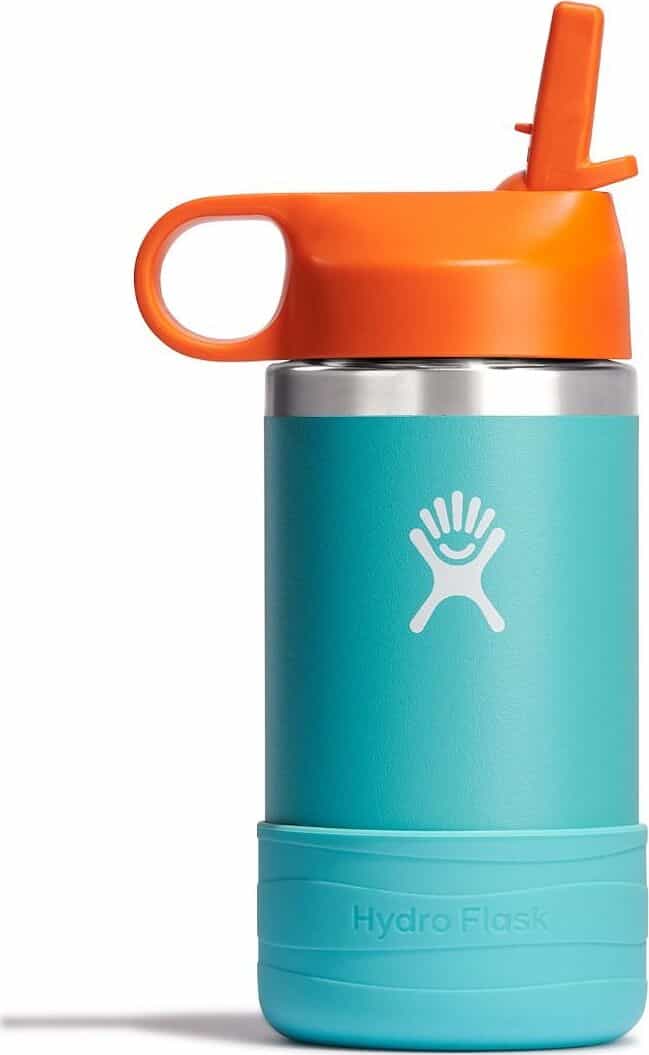 Product image for Wide Mouth Bottle with Straw Lid and Boot 355mL - Kids