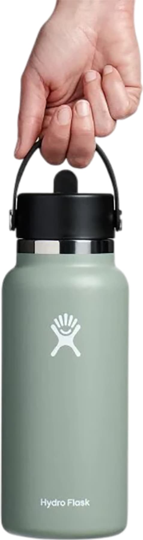 Product gallery image number 2 for product Wide Mouth Water Bottle with Flex Straw Cap 945ml