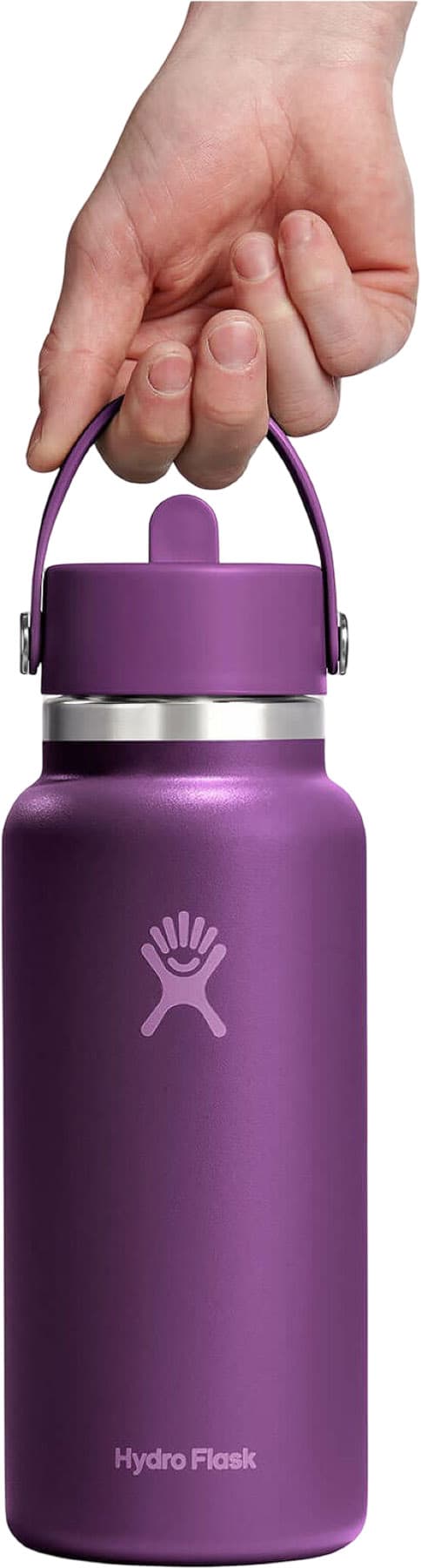 Product gallery image number 2 for product Wide Mouth Water Bottle with Flex Straw Cap 945ml
