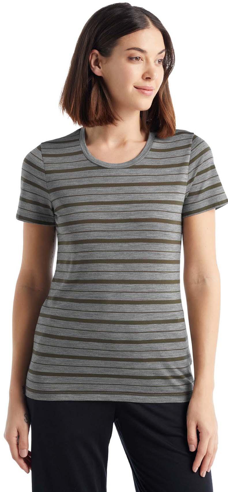 Numéro de l'image de la galerie de produits 3 pour le produit T-shirt rayé à manches courtes en laine mérinos Wave - Femme