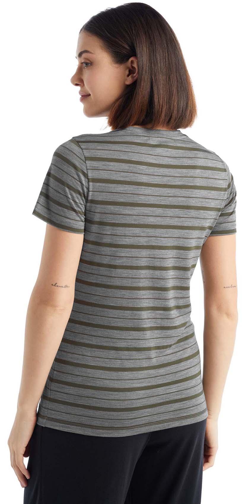 Numéro de l'image de la galerie de produits 5 pour le produit T-shirt rayé à manches courtes en laine mérinos Wave - Femme