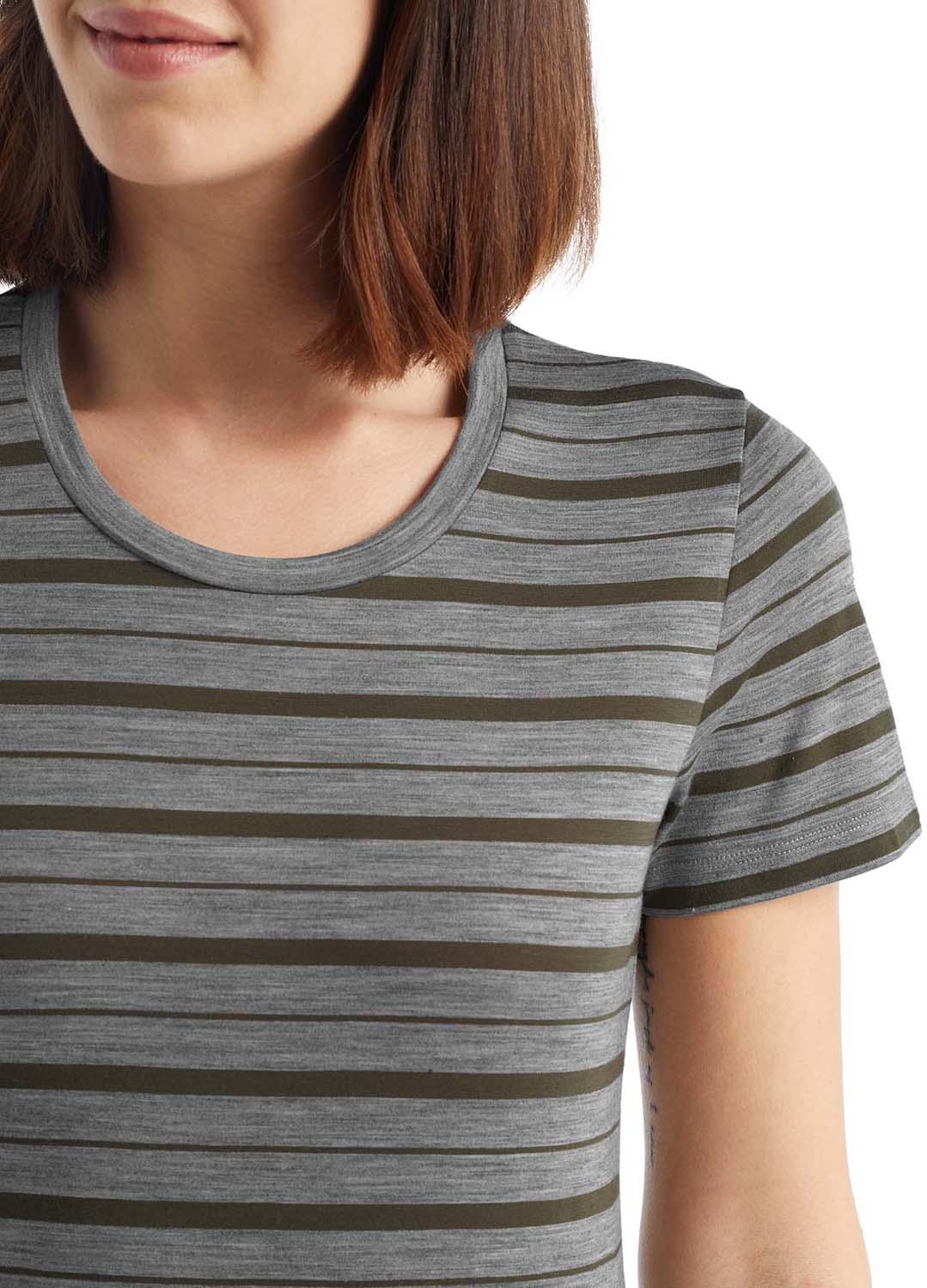 Numéro de l'image de la galerie de produits 4 pour le produit T-shirt rayé à manches courtes en laine mérinos Wave - Femme