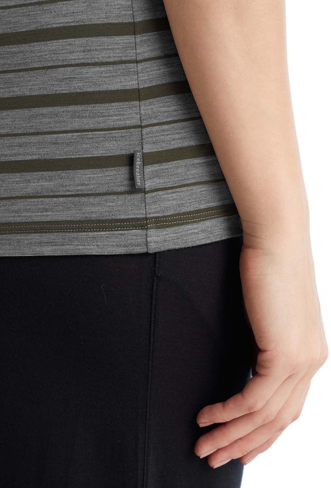 Numéro de l'image de la galerie de produits 6 pour le produit T-shirt rayé à manches courtes en laine mérinos Wave - Femme