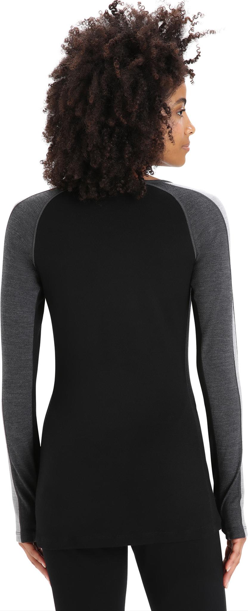 Numéro de l'image de la galerie de produits 2 pour le produit Haut thermique à manches longues et col rond en mérinos 260 ZoneKnit - Femme