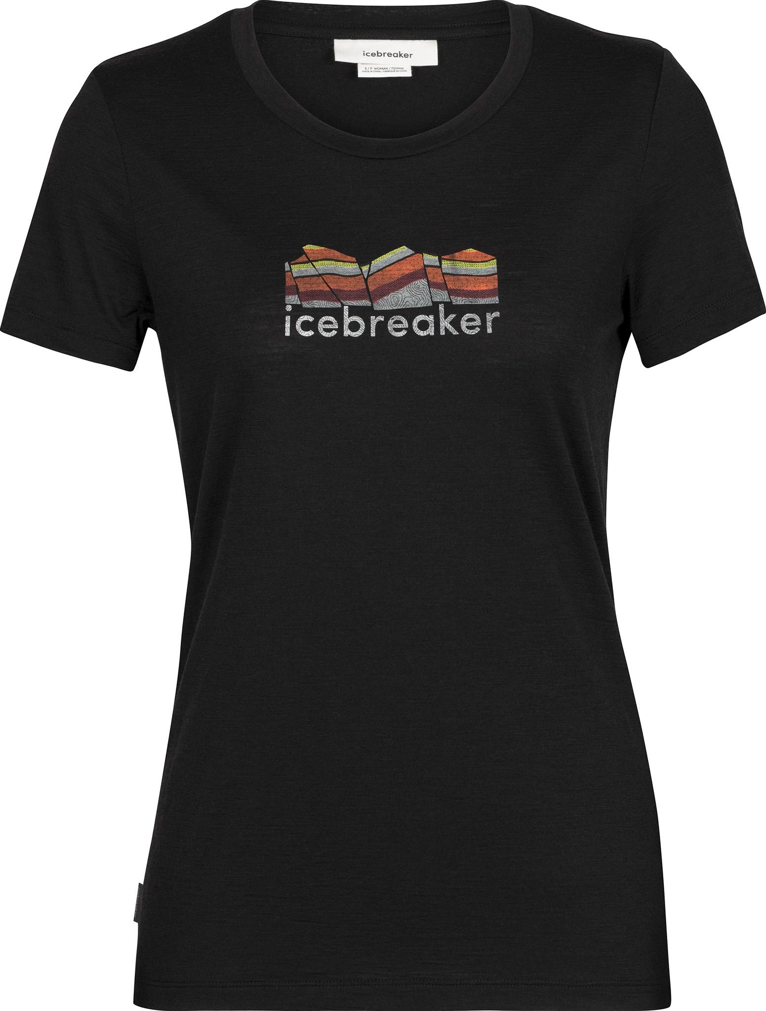 Image de produit pour T-shirt à manches courtes en laine mérinos Mountain Geology Tech Lite II - Femme