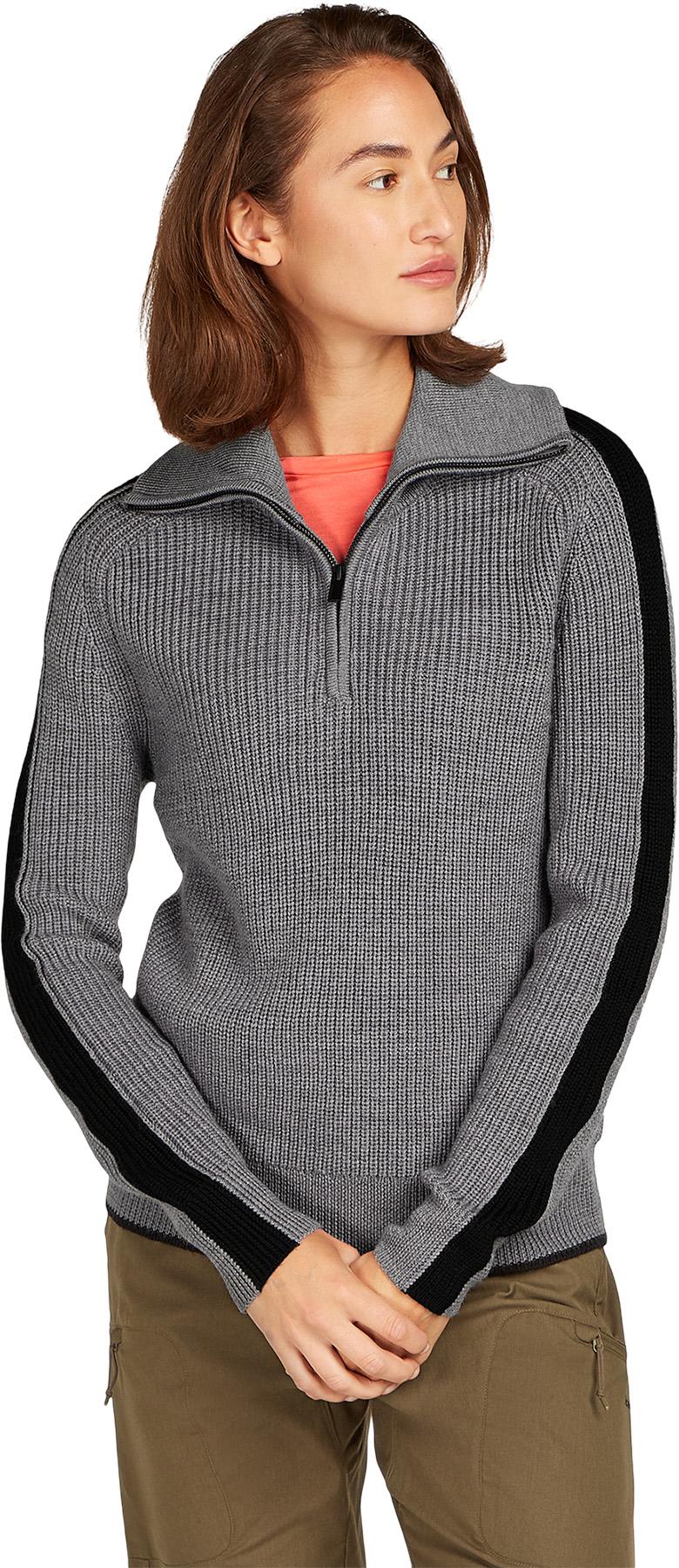 Numéro de l'image de la galerie de produits 2 pour le produit Chandail à manches longues et demi-glissière en mérinos Lodge - Femme