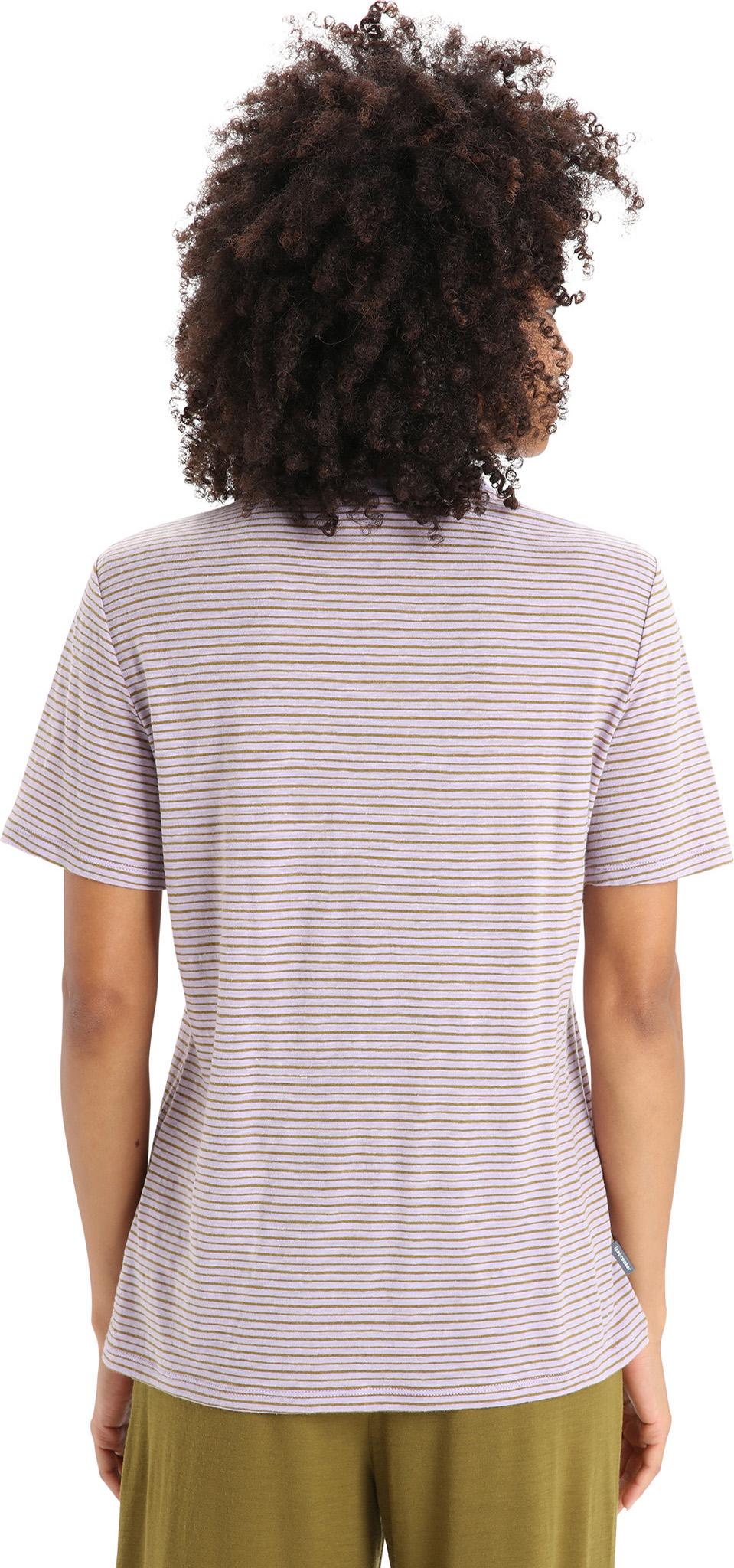 Product gallery image number 2 for product Merino Linen Short Sleeve Stripe Tee - Women's