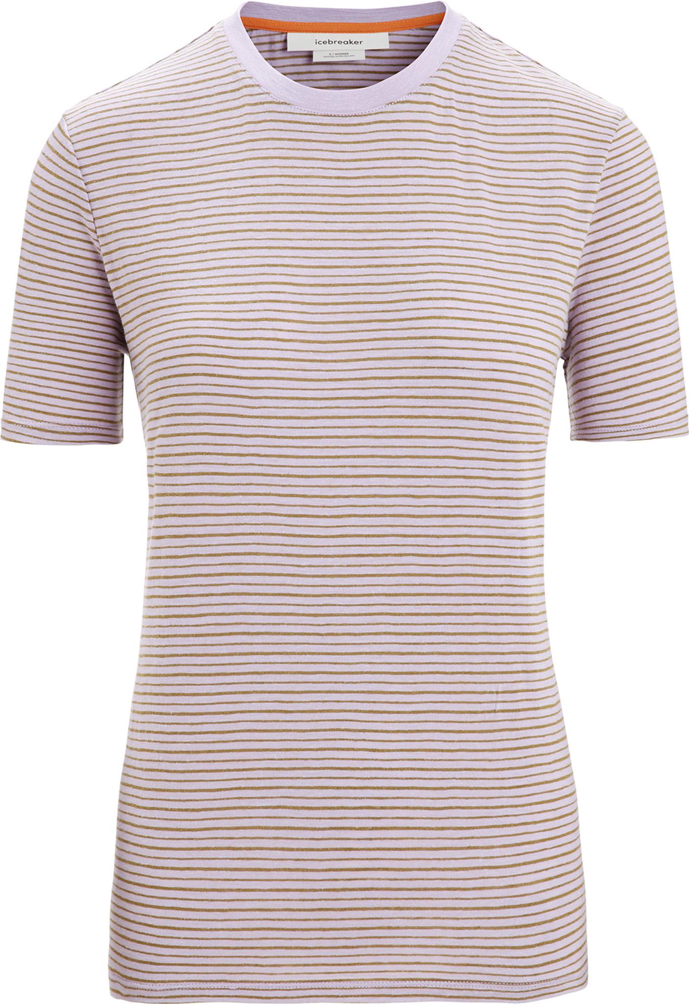 Product gallery image number 1 for product Merino Linen Short Sleeve Stripe Tee - Women's
