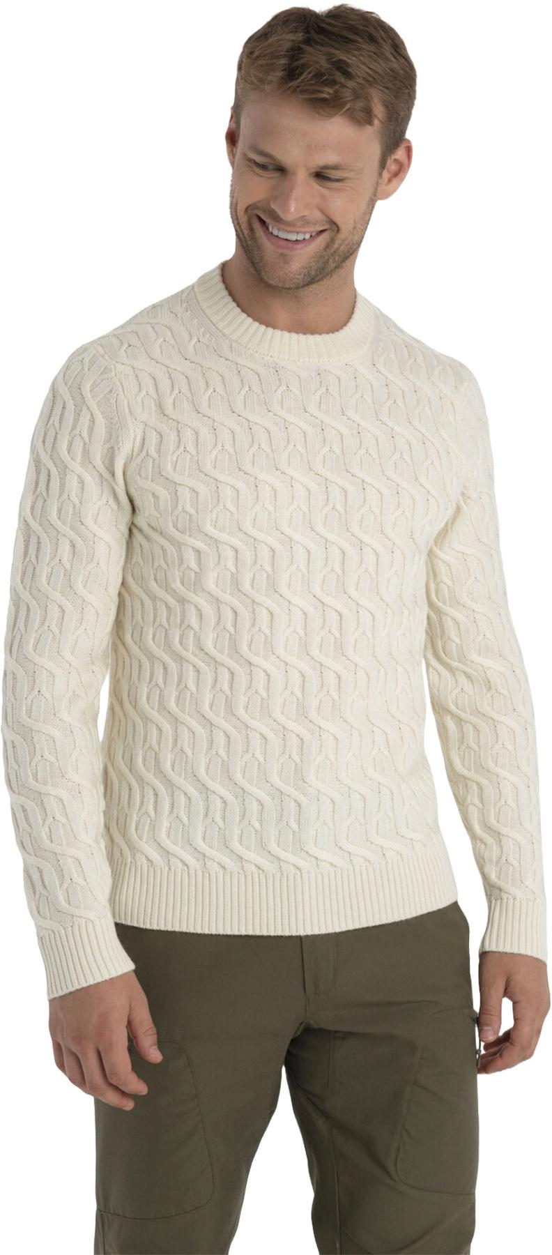 Product gallery image number 3 for product Merino Cable Knit Crewe Sweater - Men's