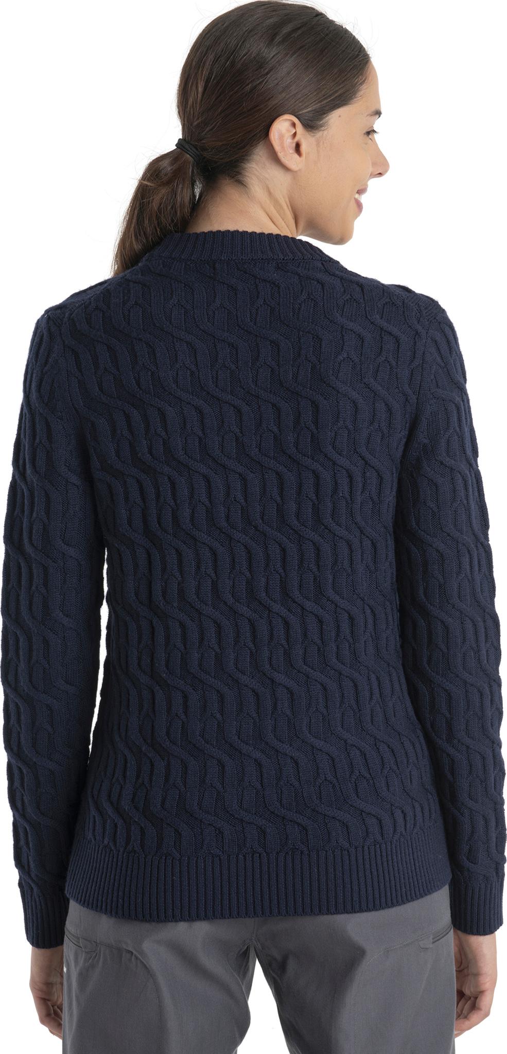 Product gallery image number 6 for product Merino Cable Knit Crewe Sweater - Women's