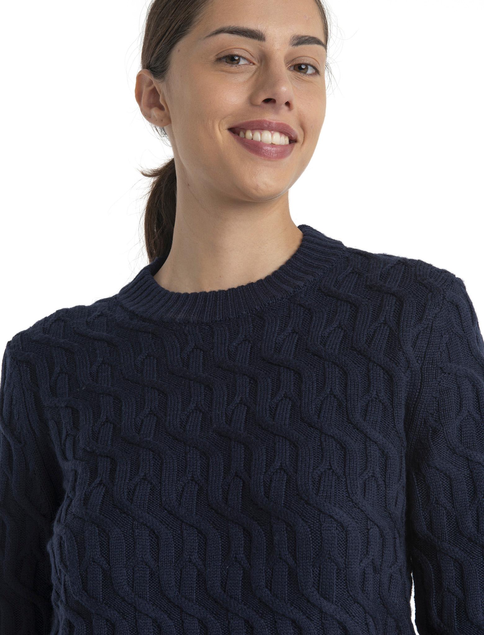 Product gallery image number 8 for product Merino Cable Knit Crewe Sweater - Women's