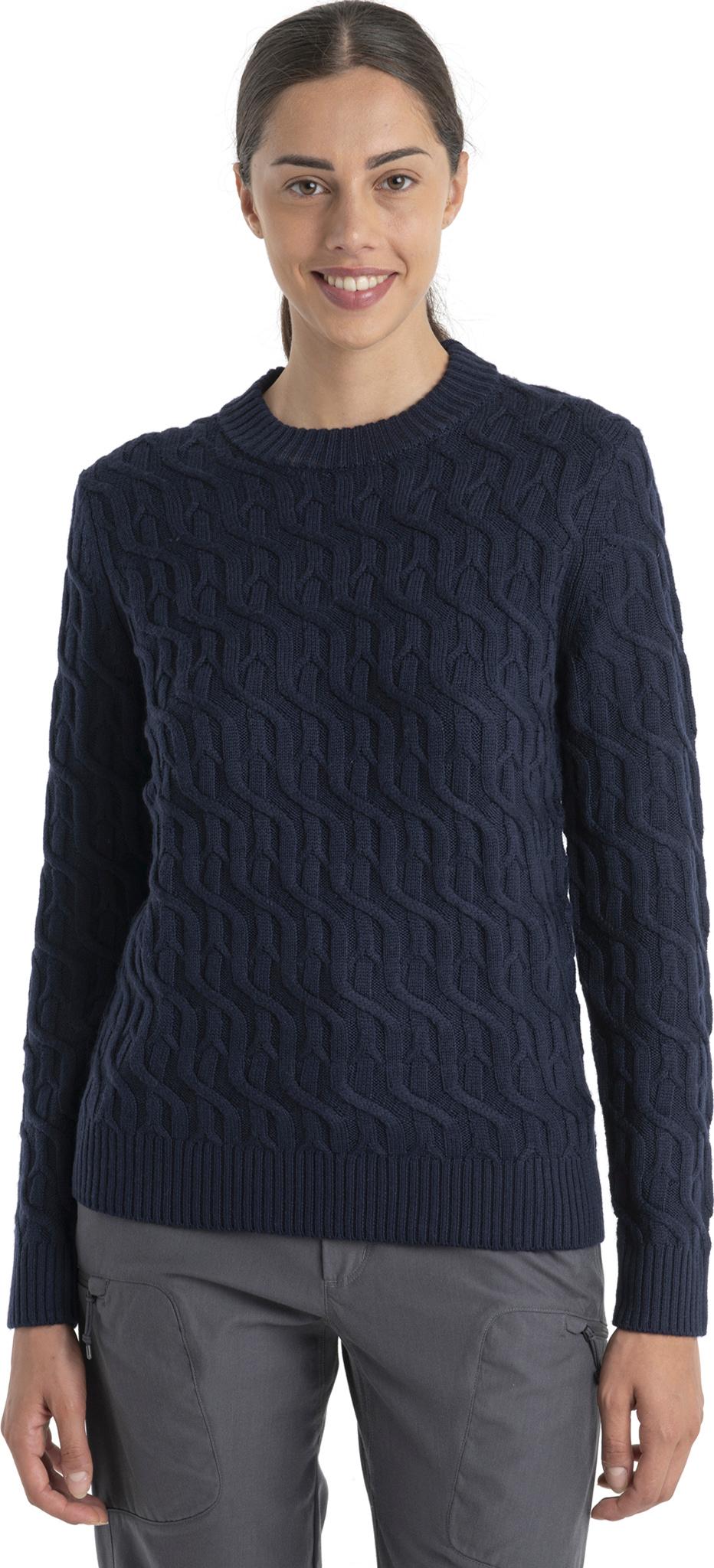 Product gallery image number 9 for product Merino Cable Knit Crewe Sweater - Women's