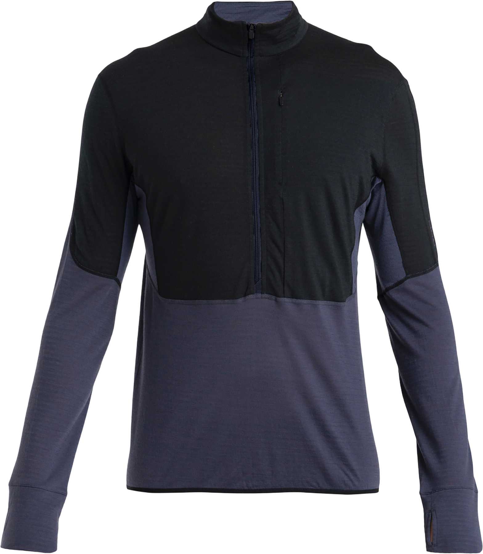 Image de produit pour Haut à demi-glissière à manches longues en mélange de mérinos 200 RealFleece Descender - Homme