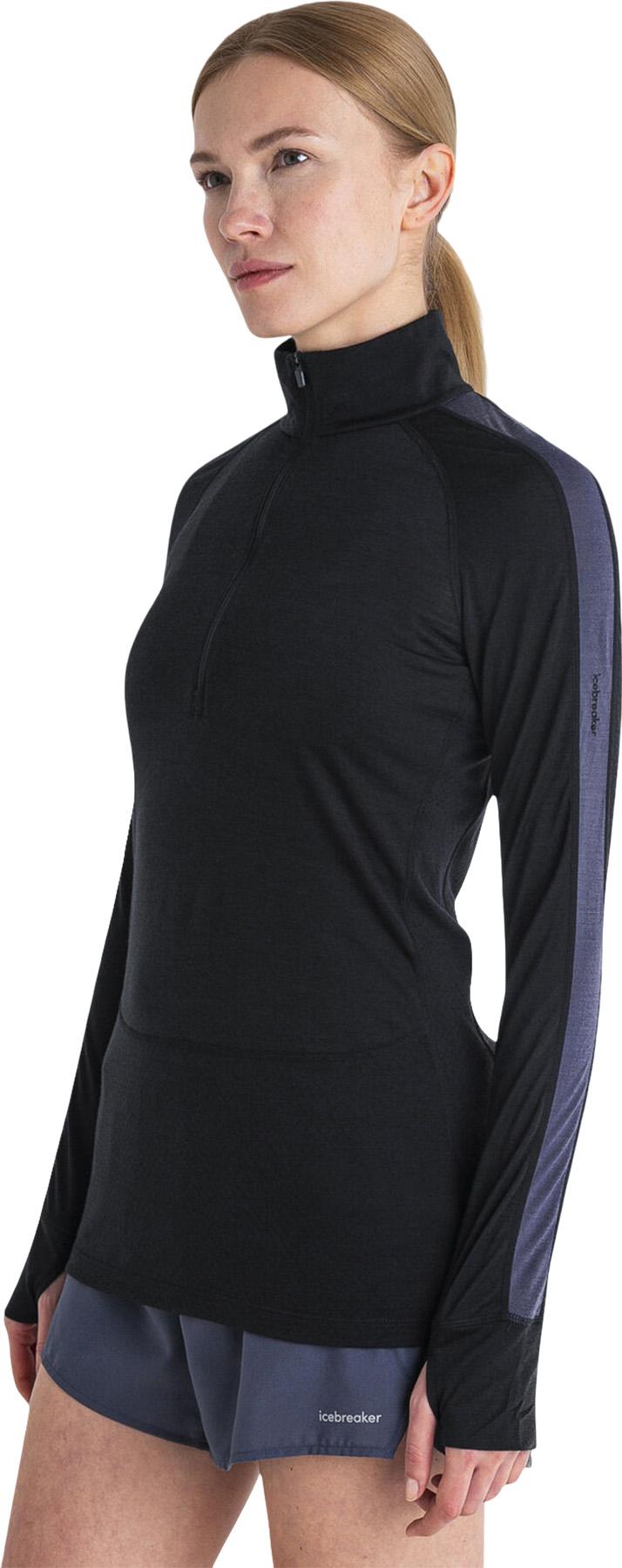 Image de produit pour Haut isotherme à manches longues et demi-glissière 125 ZoneKnit en mélange de mérinos - Femme