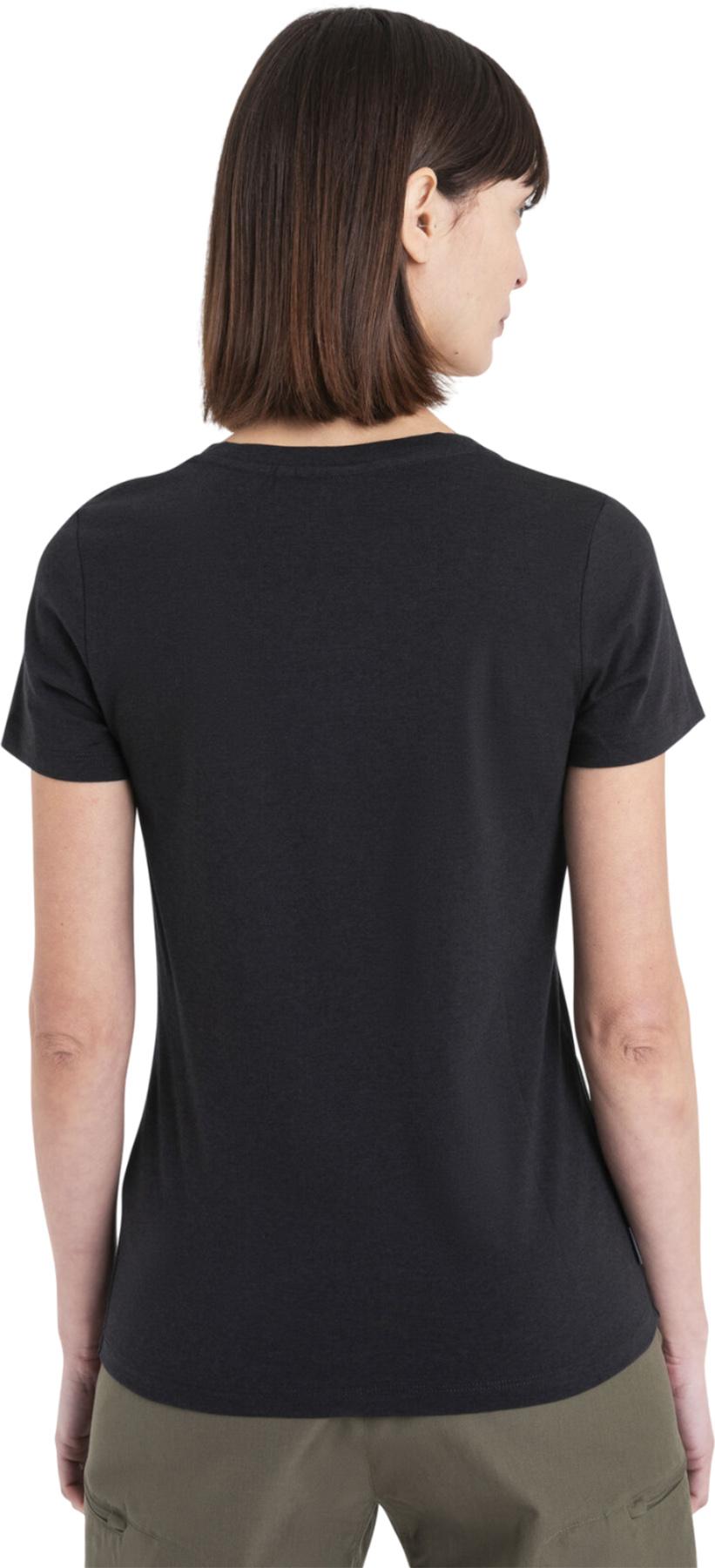 Numéro de l'image de la galerie de produits 2 pour le produit T-shirt à manches courtes en mélange de mérinos Glacial Flow Logo Central Classic - Femme