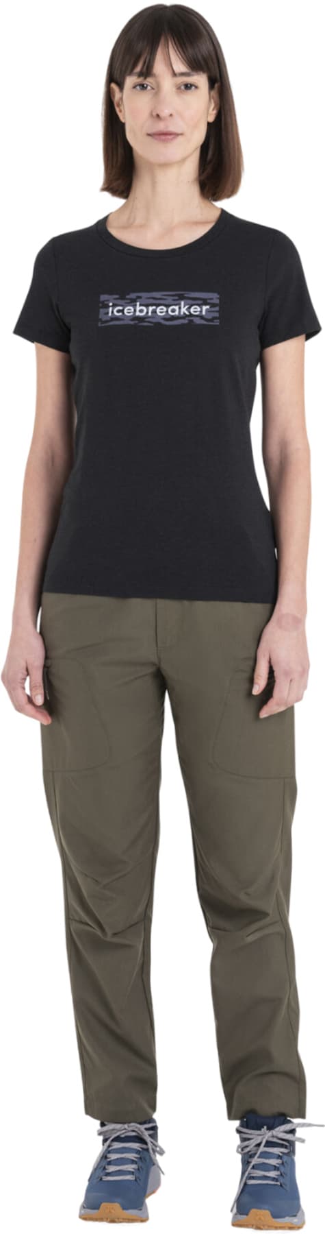 Numéro de l'image de la galerie de produits 3 pour le produit T-shirt à manches courtes en mélange de mérinos Glacial Flow Logo Central Classic - Femme