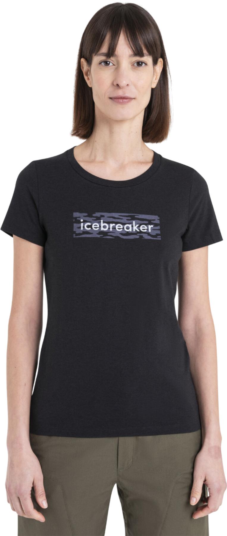 Product image for Central Classic Merino Blend Glacial Flow Logo Short Sleeve T-Shirt - Women's